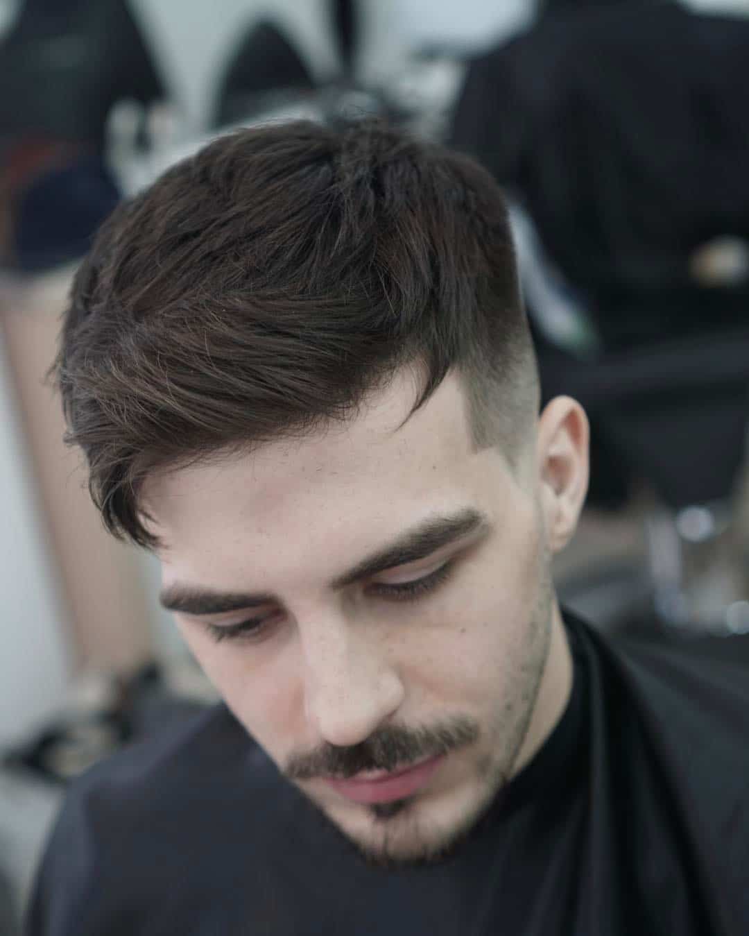 Short mens haircut with high fade