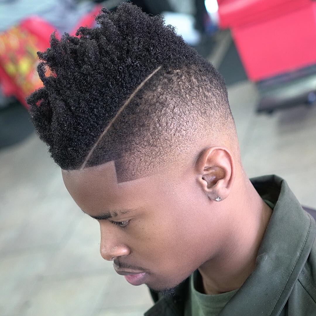 Cool Mohawk + Drop Fade Haircut