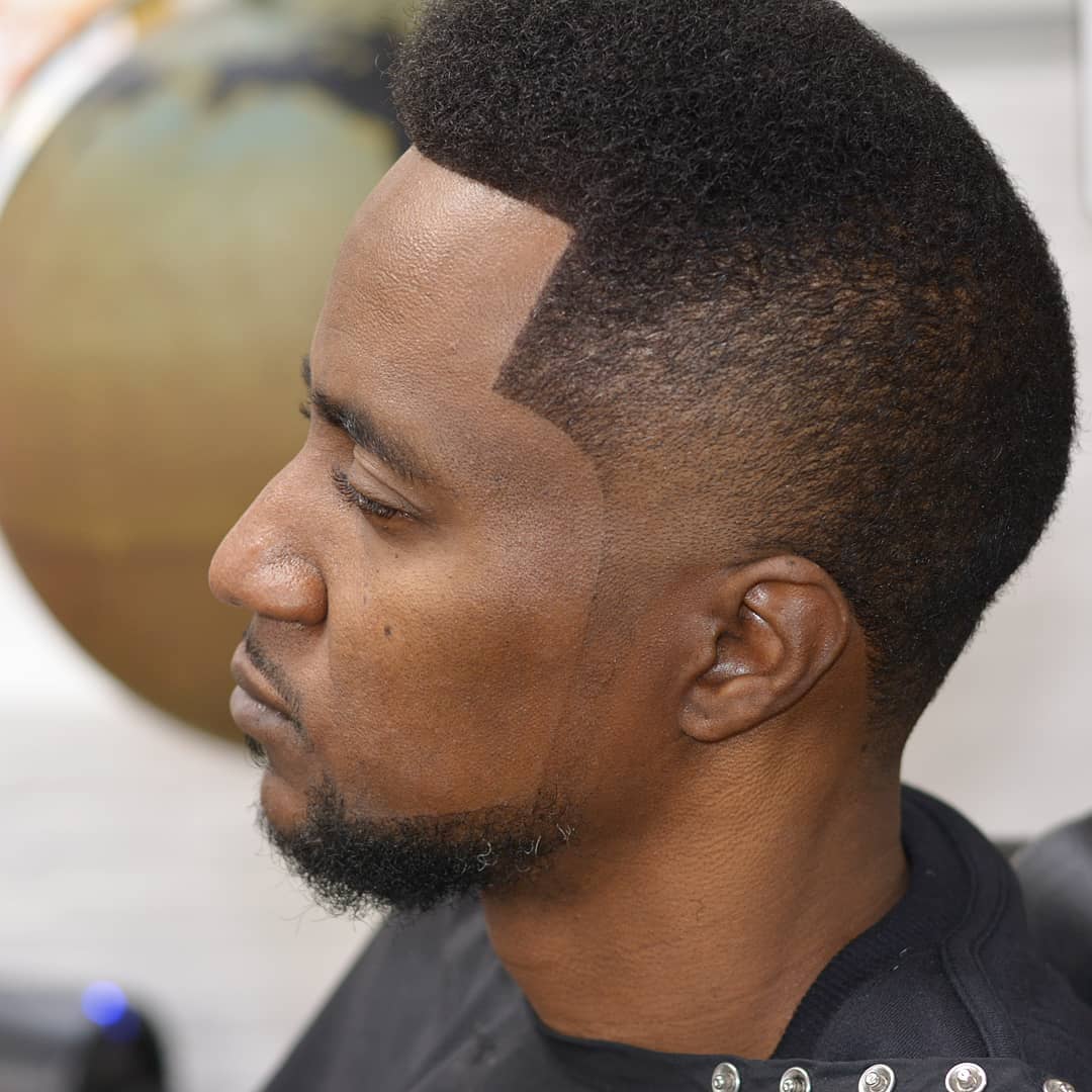 Black Men's Haircut Pompadour