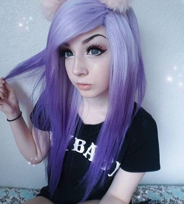12 pastel purple reverse ombre hair - 30 coiffures Emo profondément émotionnelles et créatives pour les filles