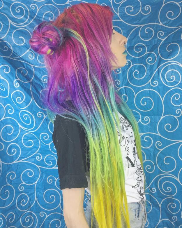 8 long colorful emo hairstyle - 30 coiffures Emo profondément émotionnelles et créatives pour les filles