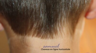 Cheveux en ligne horizontale sur la nuque