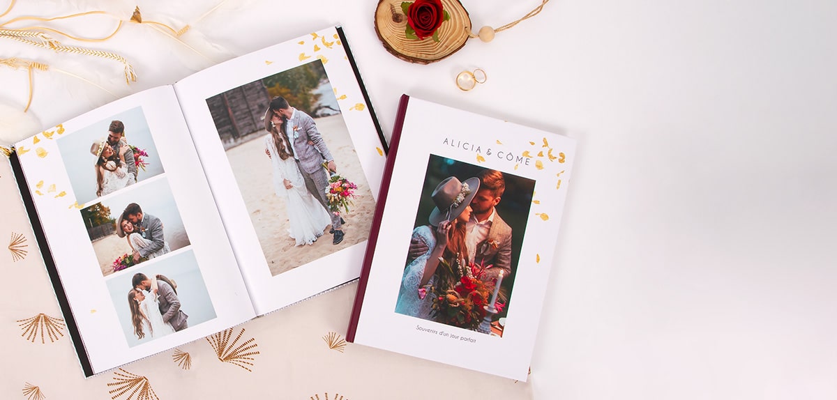 livre photo prestige portrait mariage - Créer un album photo : une si belle façon d'immortaliser ses souvenirs !