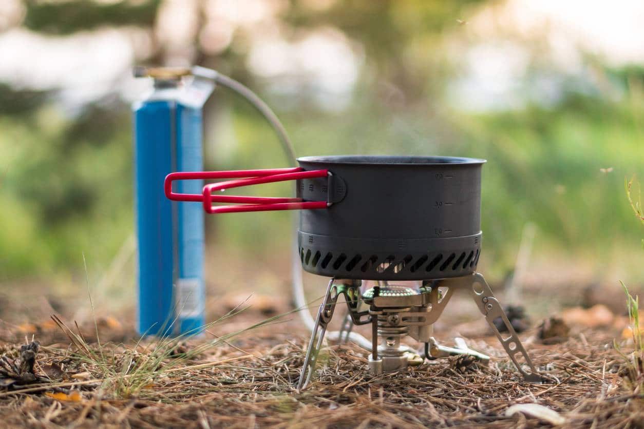 cuisine en camping réchaud à gaz