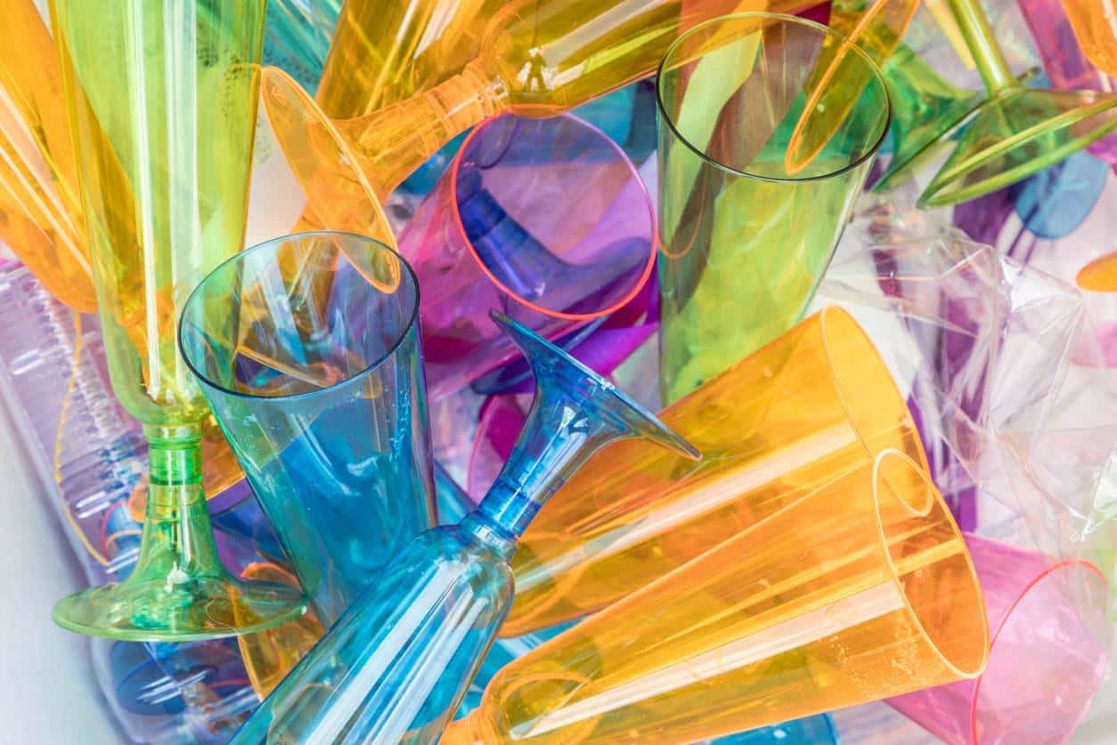 verre en plastique réutilisable