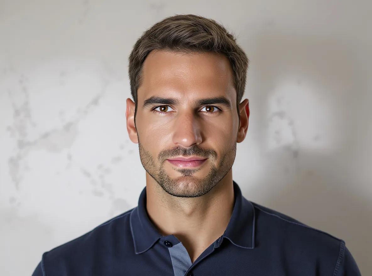 Bel homme bien soigné peau éclatante et barbe bien taillée