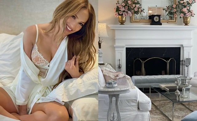 Jennifer Lopez dans son robe de mariage 1 - Style Shabby chic : Jennifer Lopez dévoile la décoration de son mariage