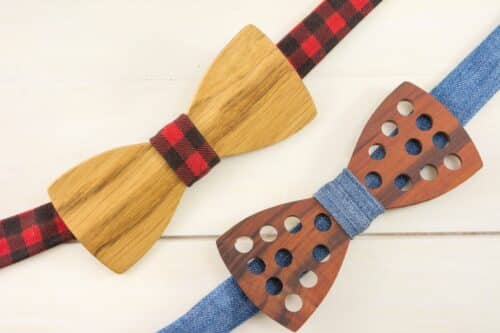 nœud papillon en bois