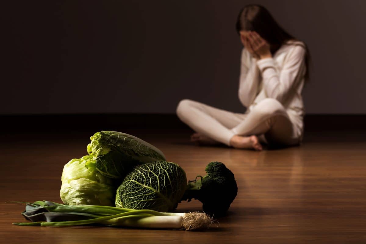 Femme souffrant de troubles de l'alimentation