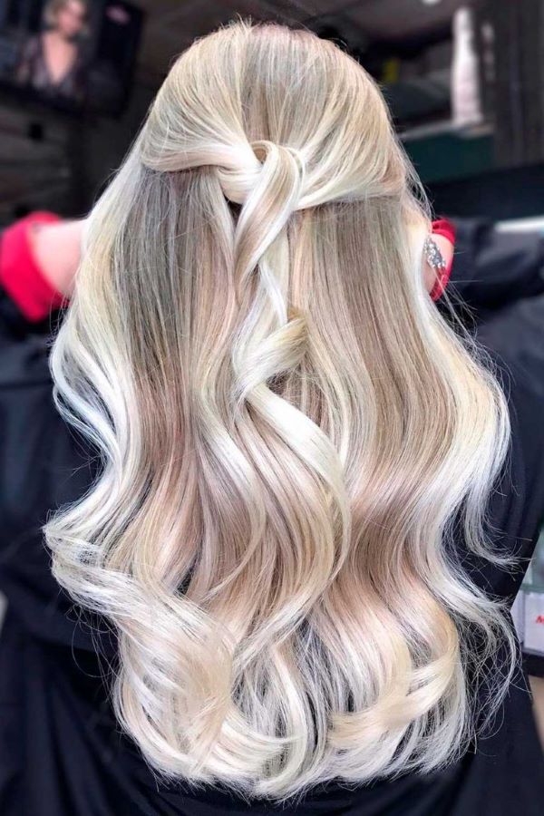 coiffure tendance hiver couleur mèches de cheveux blonds