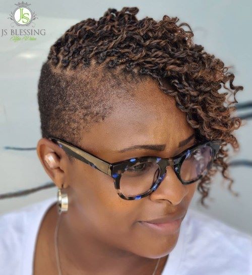 passion twist bangs et côtés rasés