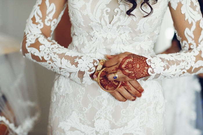 mariée qatari henne robe de mariage
