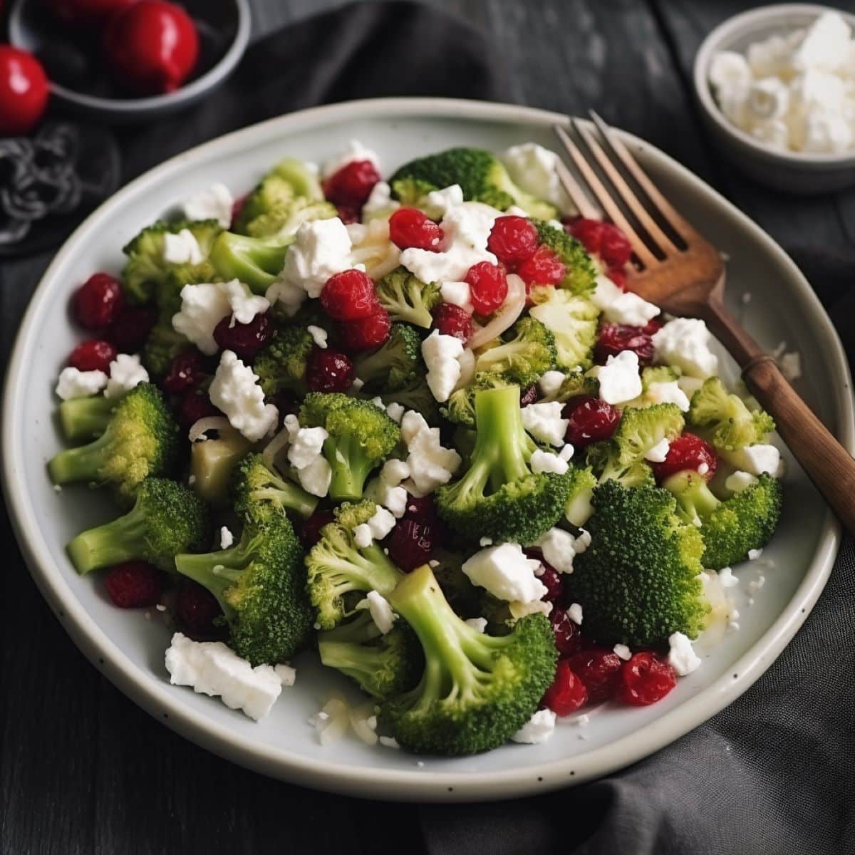 salade brocoli feta cerises