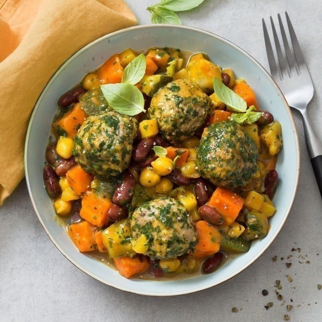 plat de boulettes viandes legumes ragout livraison repas à domicile