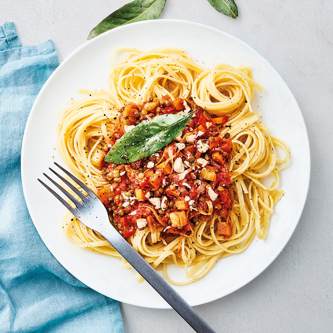 plat de spaghetti livraison repas à domicile