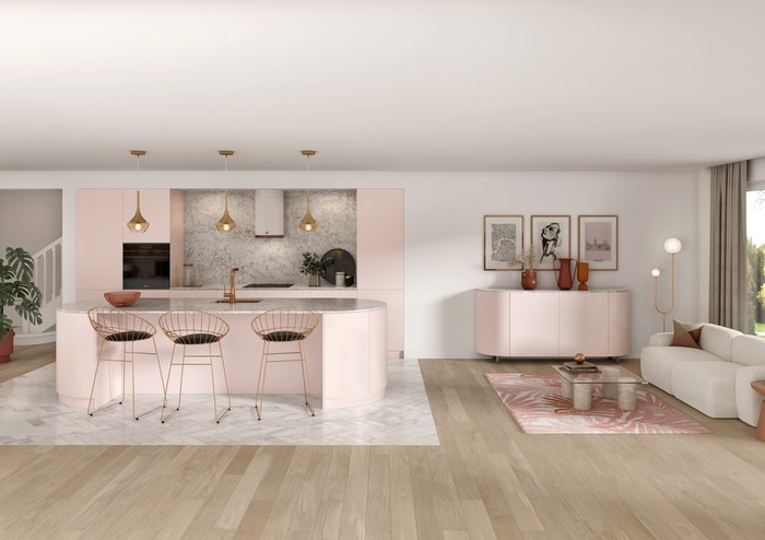 aménagement déco belle cuisine fonctionnelle Cref siena rose vue 2_hd jpg