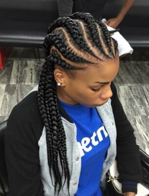 Tresse noire coiffure