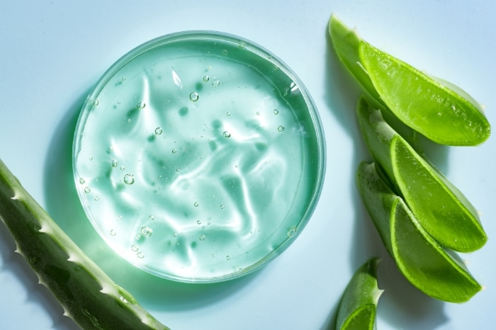 Produit à l'aloe vera crème gel pour bien-être de la peau cicatrisée ou abimée