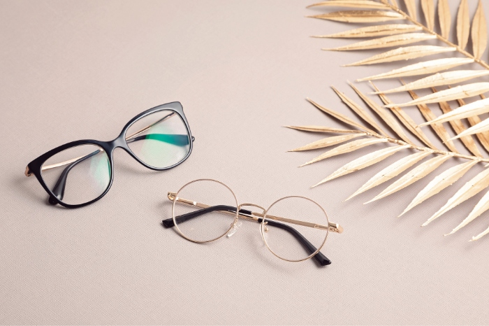 deux paires de lunettes tendances design chic