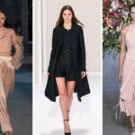 trois modèles mannequins féminins de défilés de marques de luxe