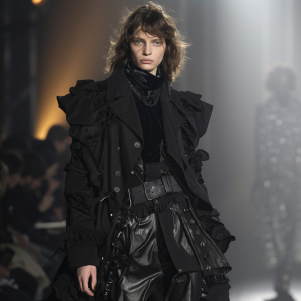 Une belle femme au style asymetrique