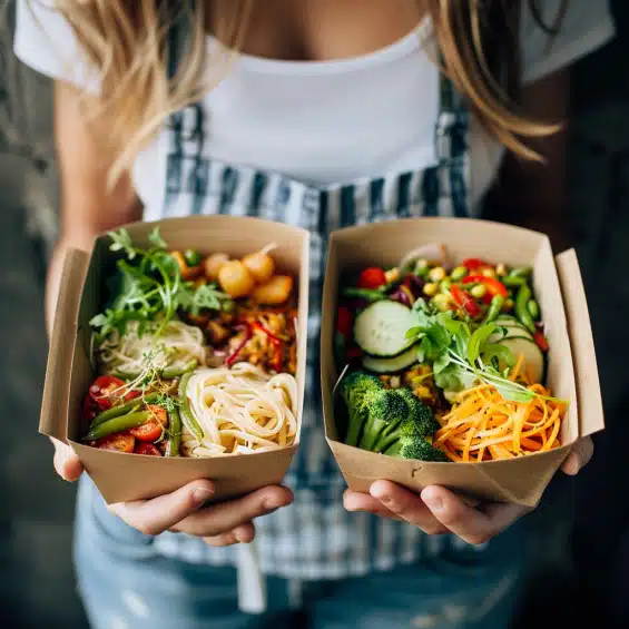 Deux lunch box plats a domicile equilibrees et savoureuses
