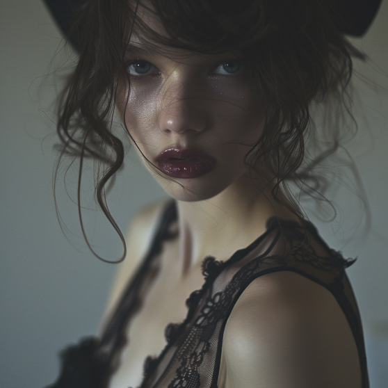 Femme fatale en lingerie sexy