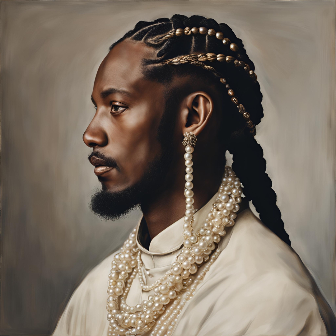 tresses avec perles homme