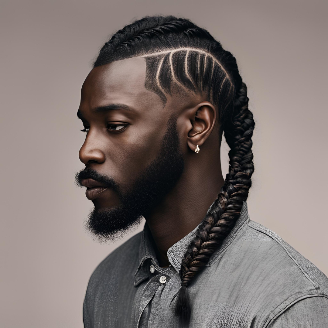 tresses queue de poisson homme