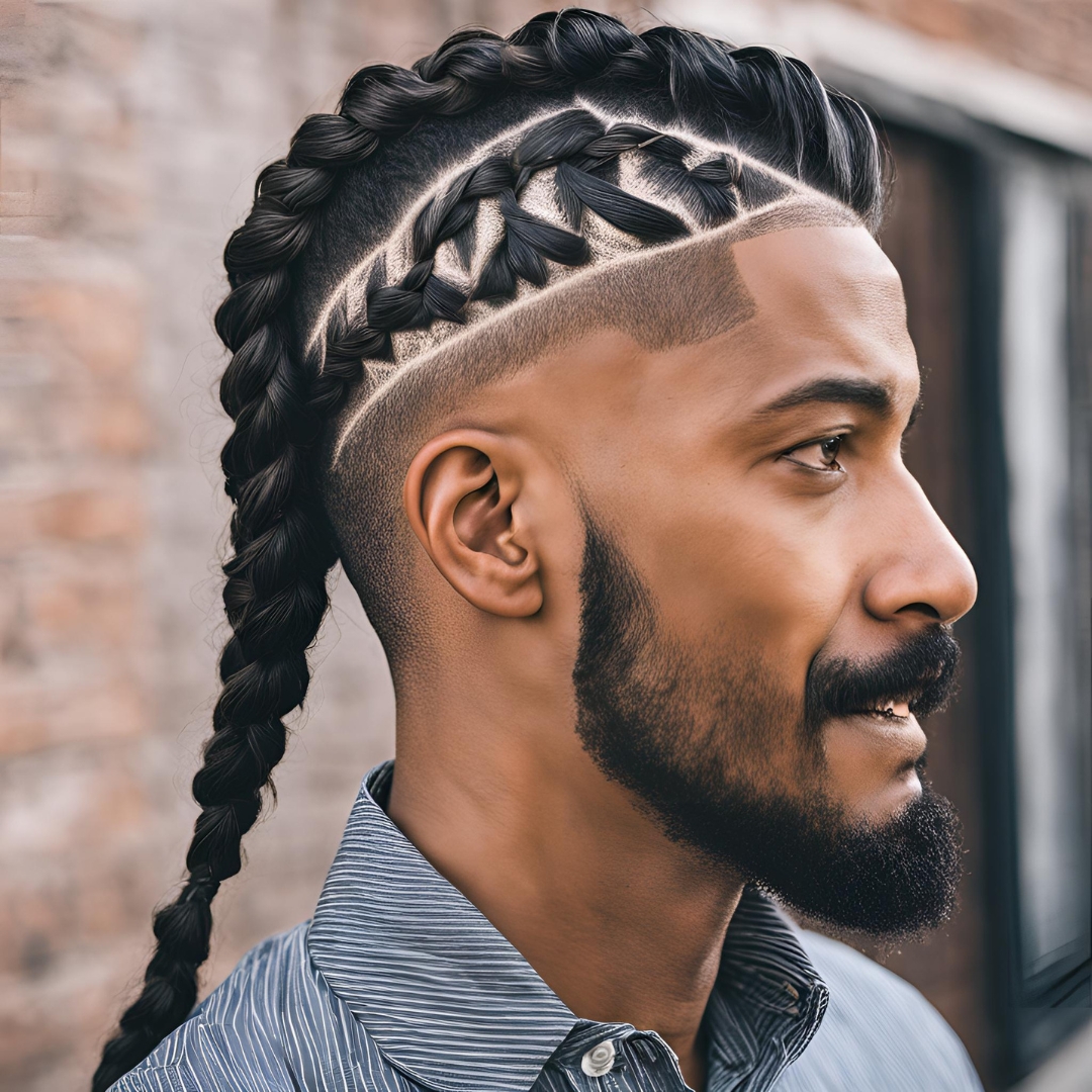 tresses zigzag homme