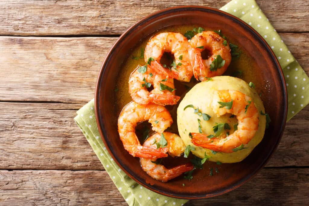 Mofongo aux crevettes