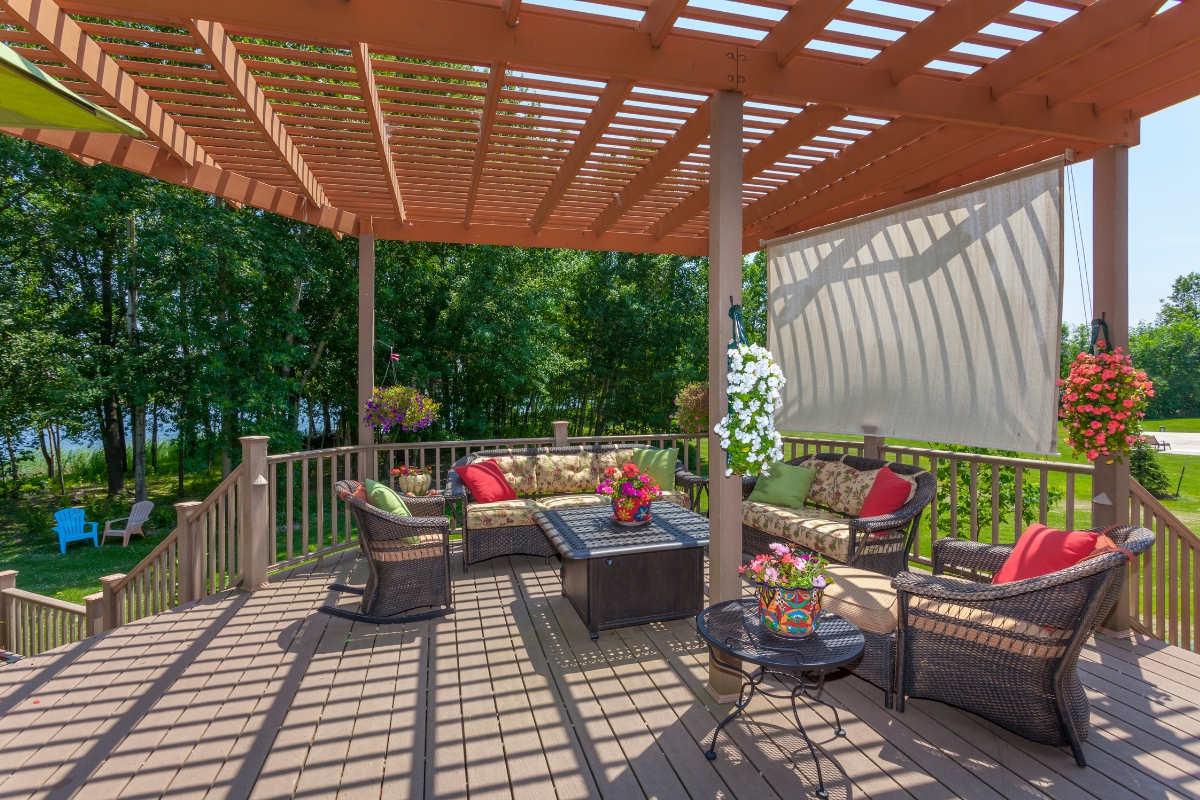 belle pergola bois déco salon de jardin