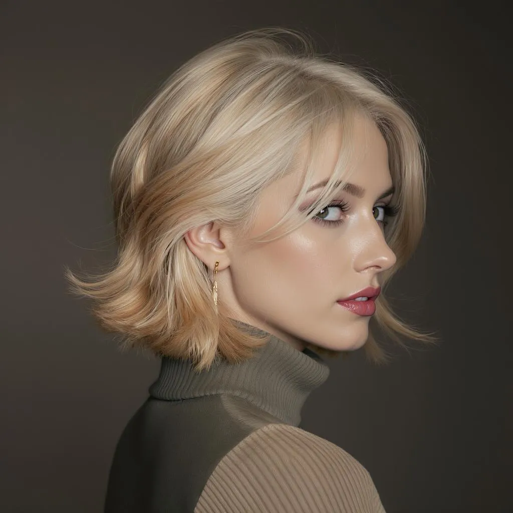  Dégradé effilé très fin sur cheveux mi-longs pour effet aérien