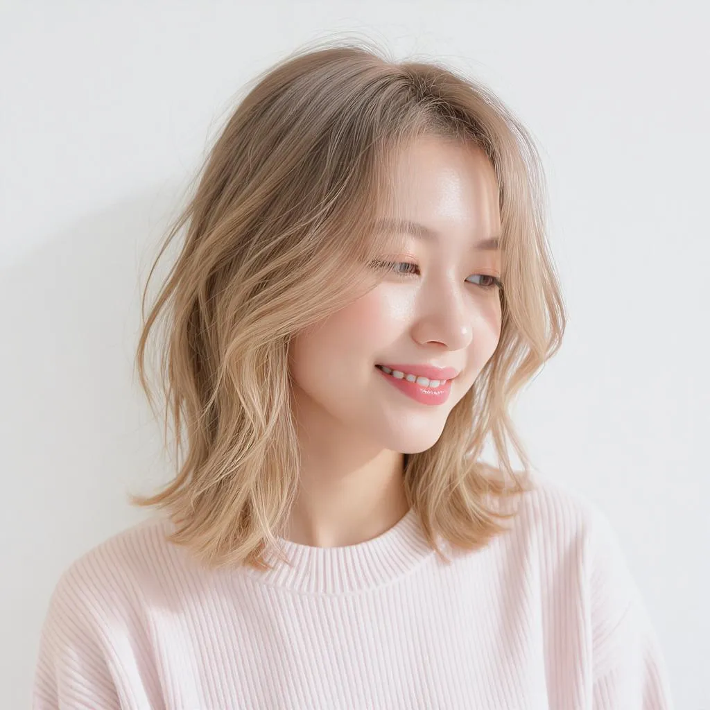 coupe cheveux mi long dégradé cheveux lisses volume