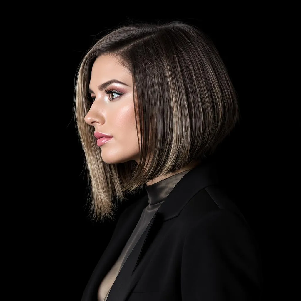 coupe cheveux mi long dégradé flou bohème chic