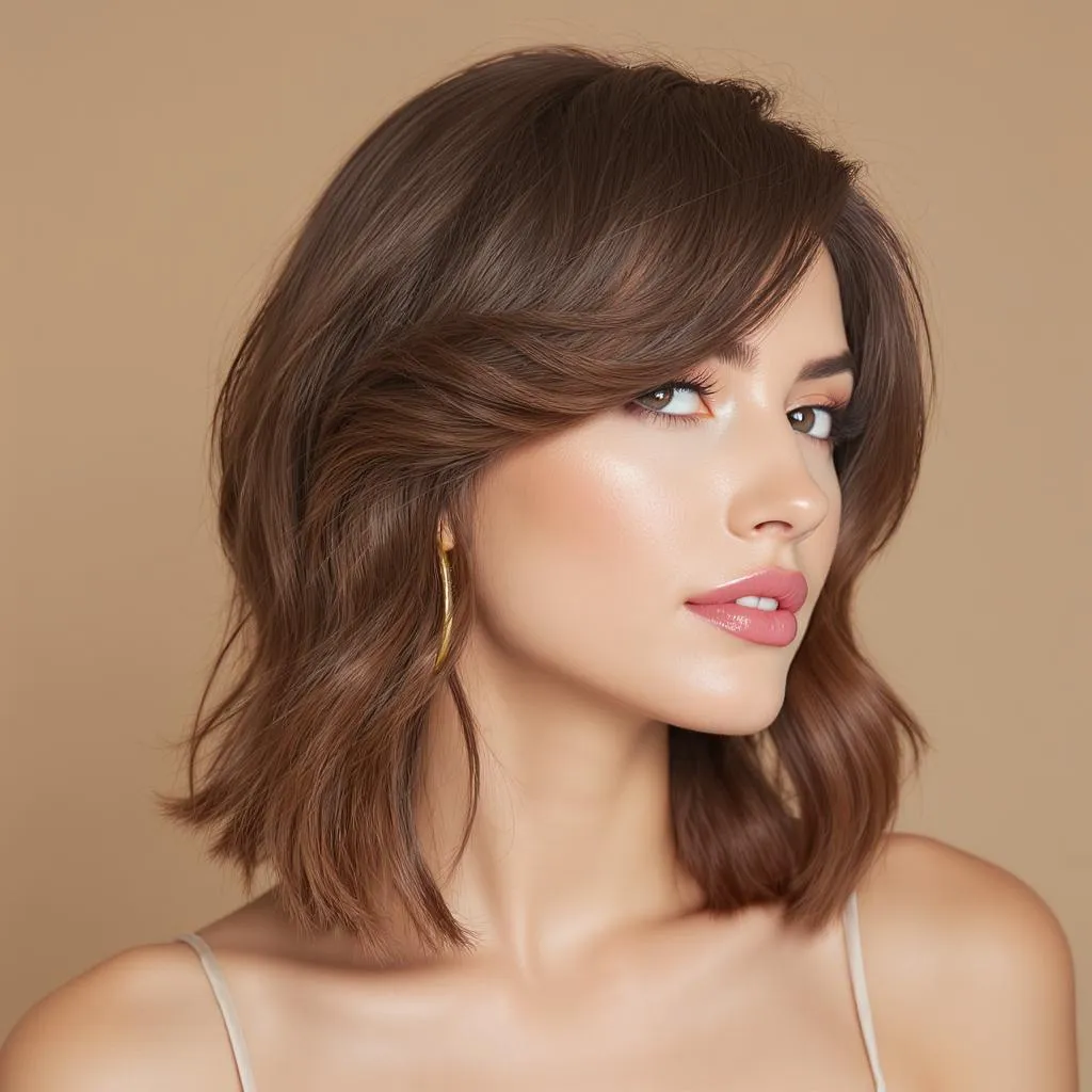 coupe cheveux mi long dégradé pour cheveux fins volume