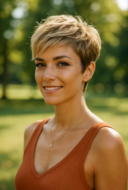 Coupe pixie floue femme ete cheveux courts