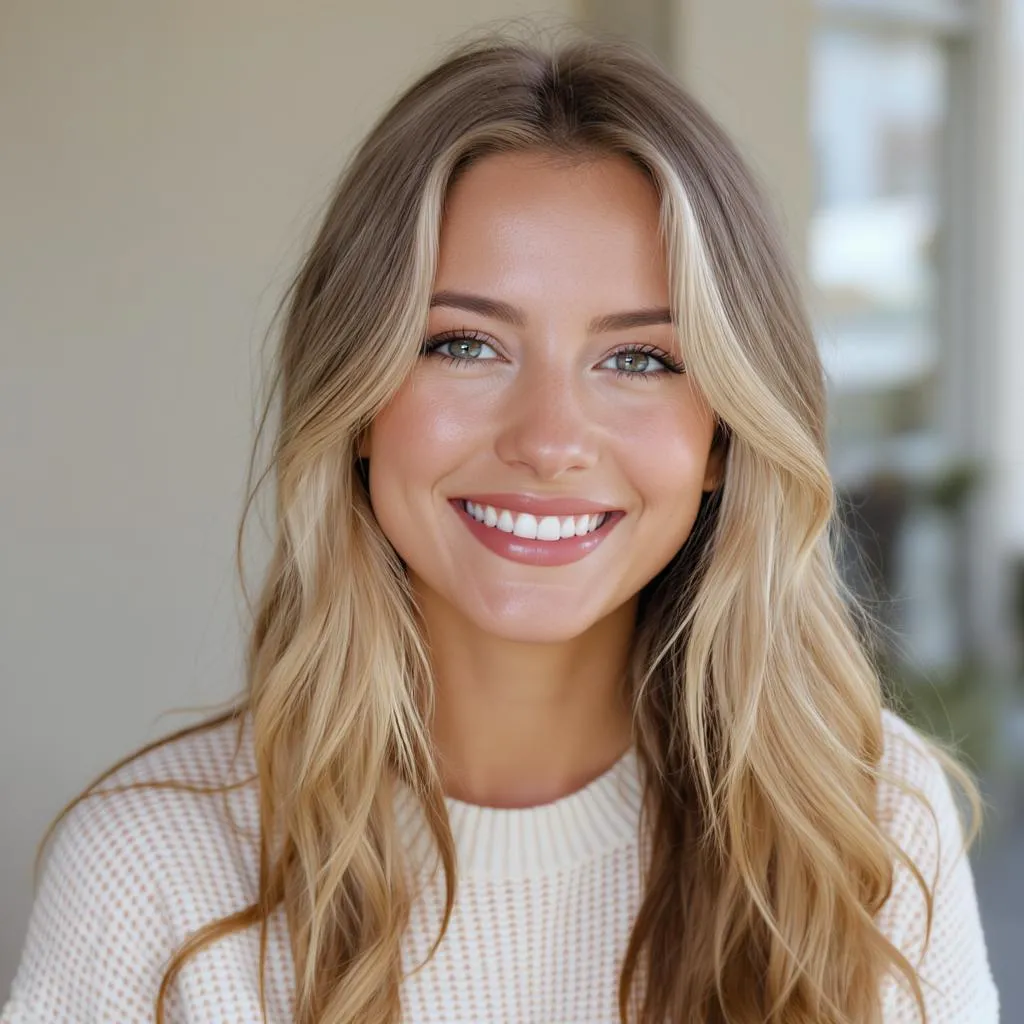 Cheveux longs et fins coiffés en wavy flou pour un effet volume naturel