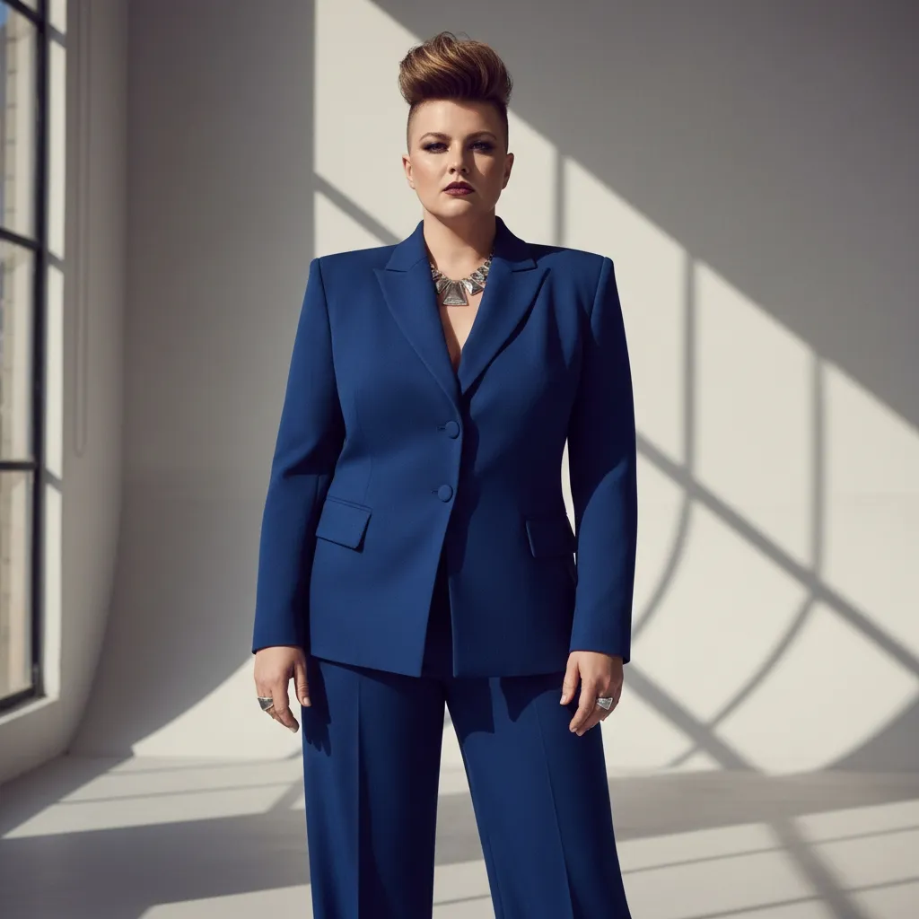 Faux hawk coupe courte féminine pour visage rond