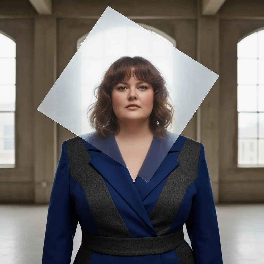 Carré flou sur cheveux mi-épais femme ronde