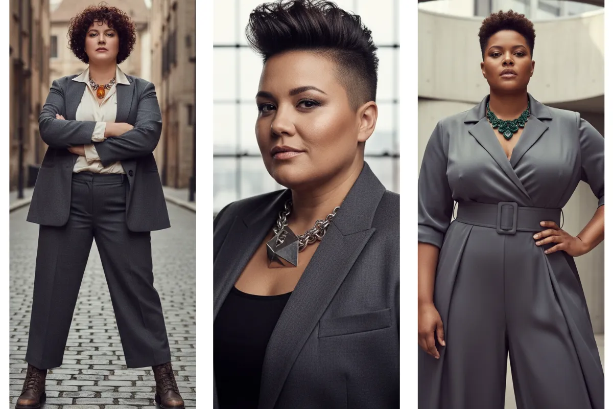 coupe-courte-femme-forte Collage éditorial trois femmes différentes Coupes courtes femmes fortes