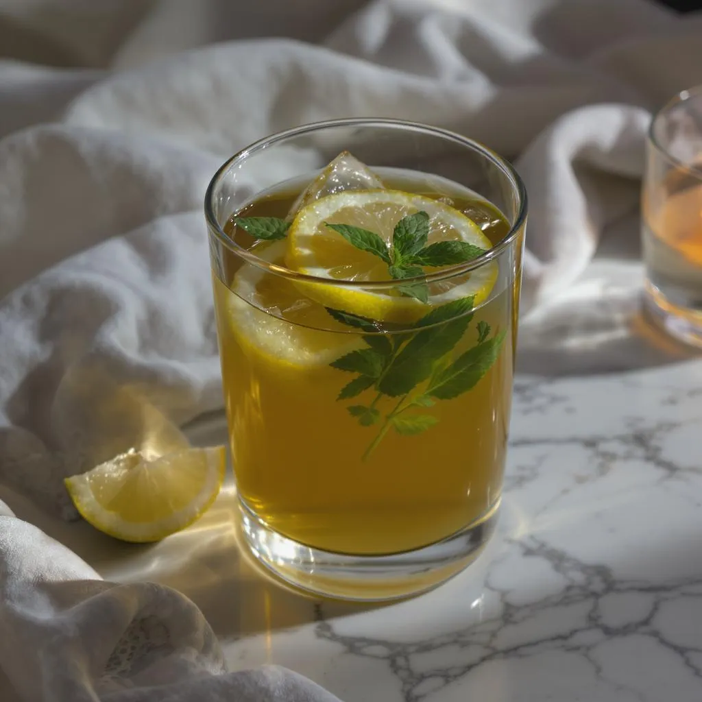 Infusion glacée au citron pour un rituel du soir détox