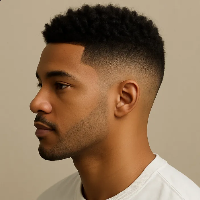 taper coupe homme classique afro cheveux courts dégradé fondu élégant