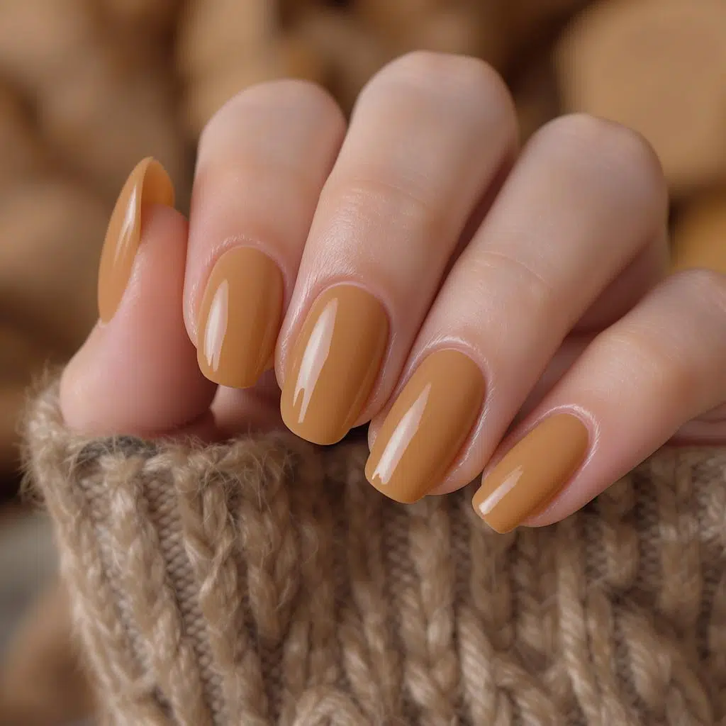 Vernis semi-permanent caramel brillant pour l'automne