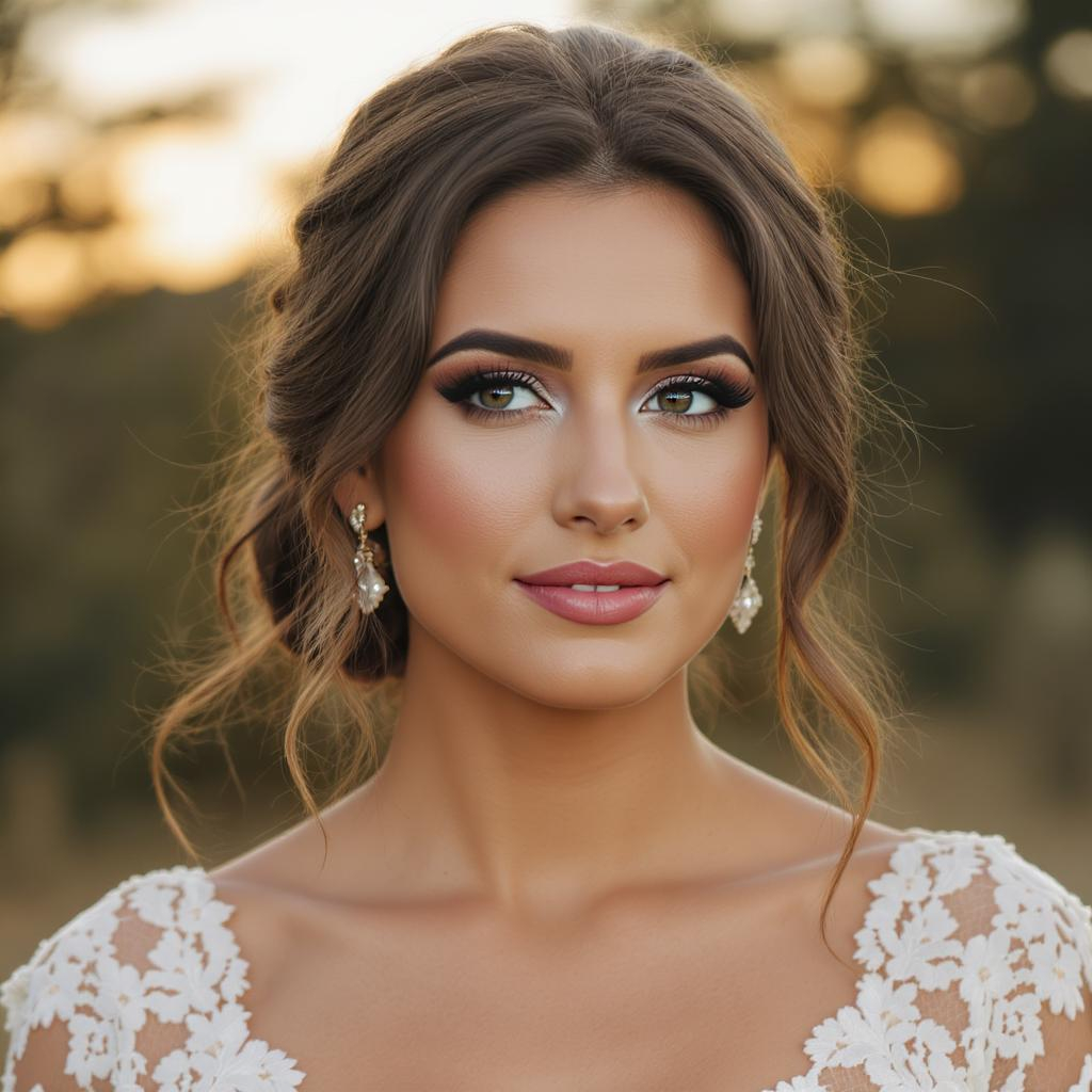 Chignon bohème torsadé bas avec mèches ondulées