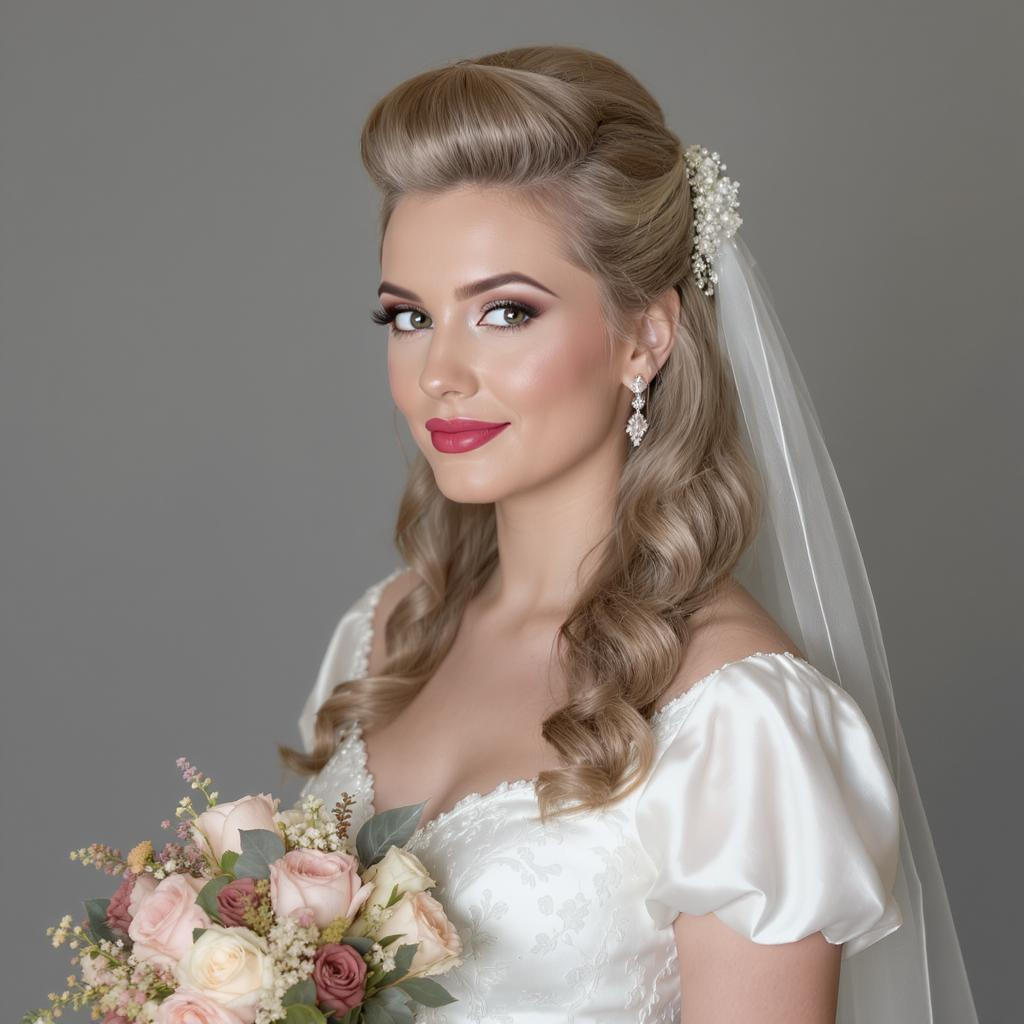 Coiffure bohème mariage coque rétro romantique