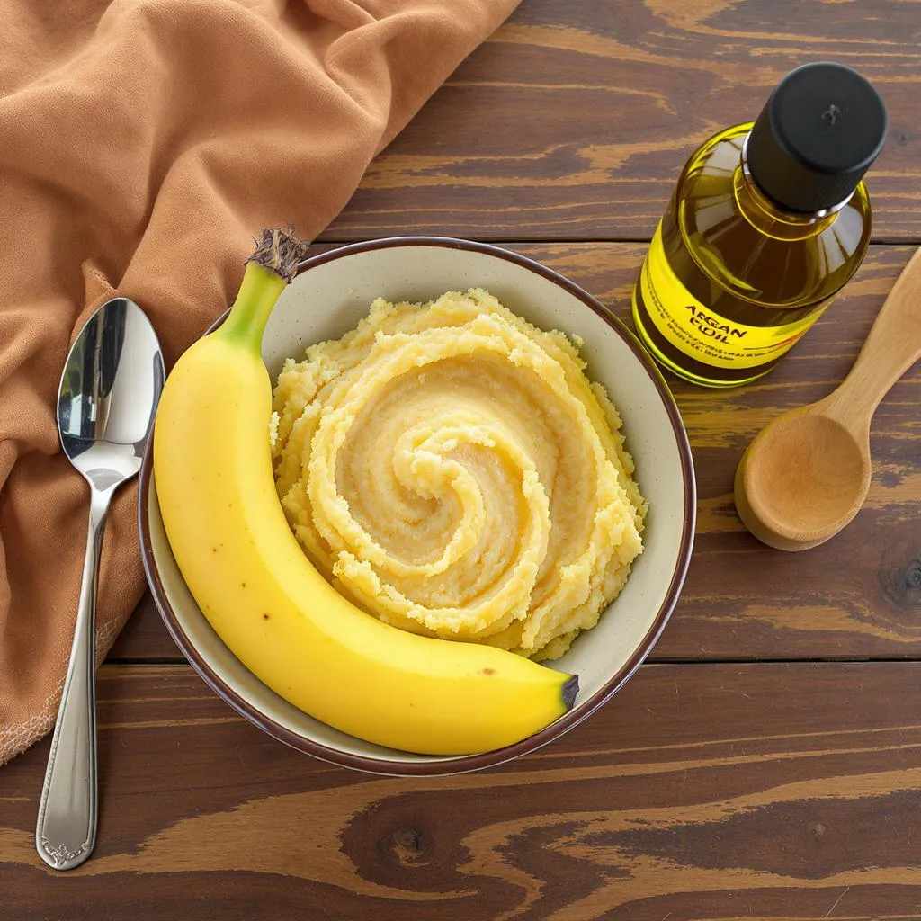 masque maison à la banane et huile d’argan pour peau sèche et terne