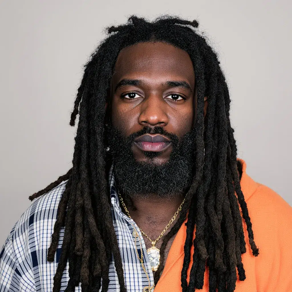 Portrait masculin avec des locks épaisses