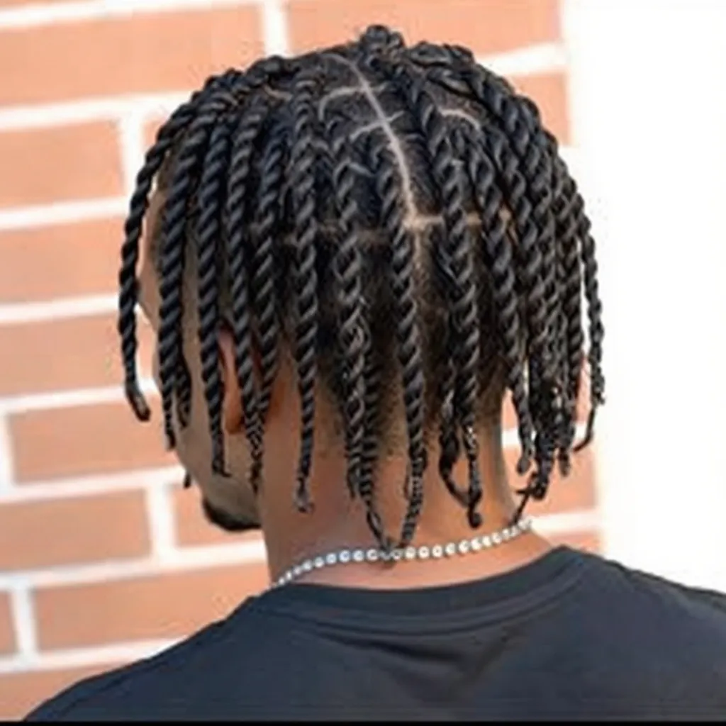 Locks torsadées portées par un jeune homme