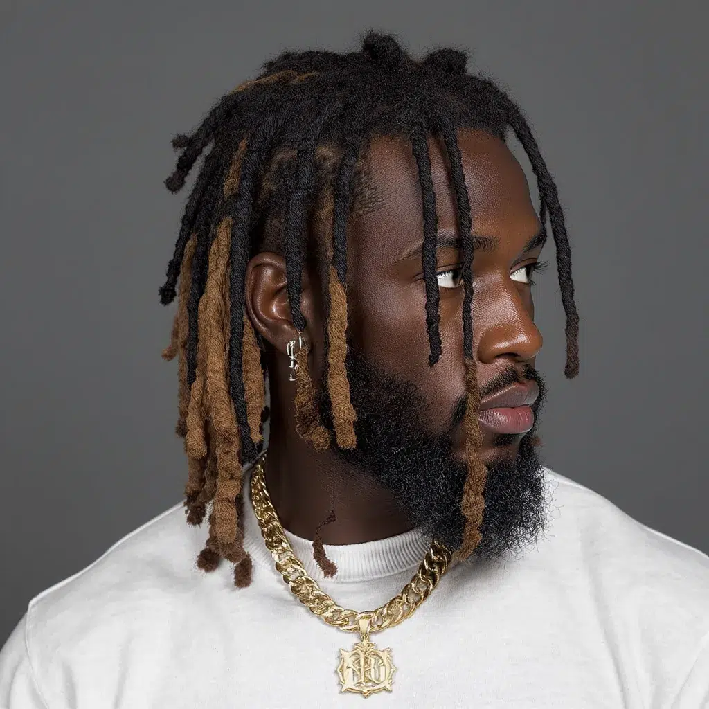 Jeune homme avec freeform locks naturelles